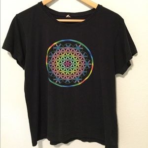 Flower of Life Rainbow Organic Tee